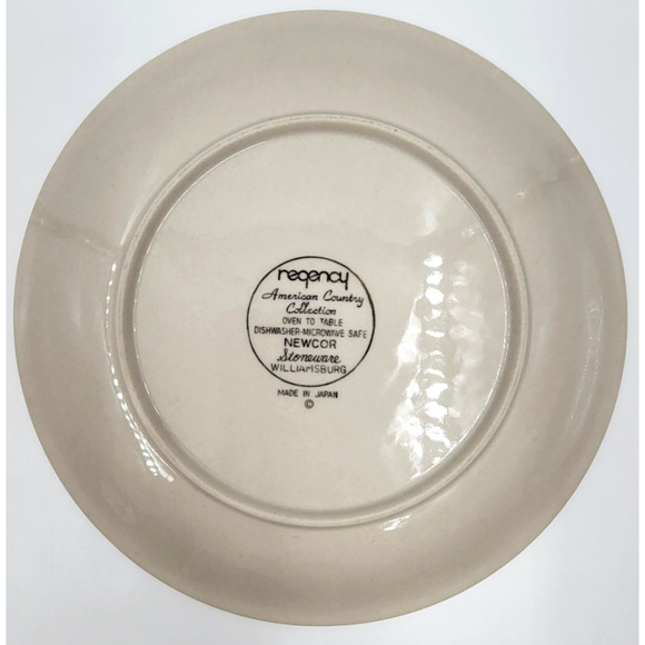 Newcor Regency Williamsburg Stoneware Dinner Plate Floral Japan American Country - Picture 4 of 5